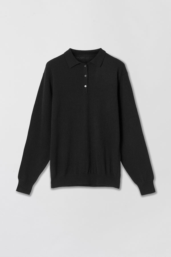 Fall Winter Spring Summer Estate Cashmere Pique Jet Black