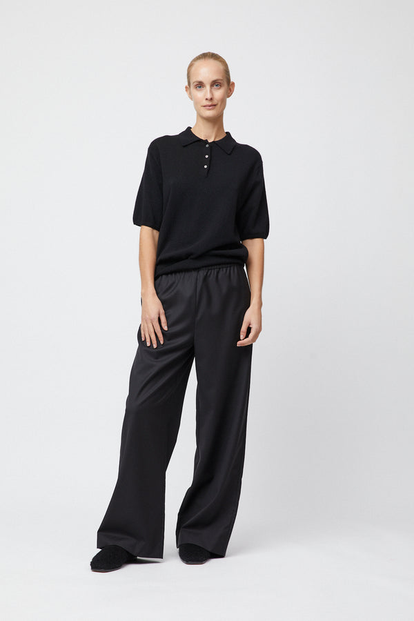 fall winter spring summer Estate Cashmere Pique Tee Jet Black