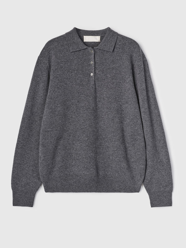 fall winter spring summer Estate Pique Sweater Charcoal