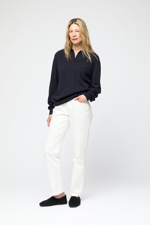 Fall Winter Spring Summer Estate Pique Sweater Jet Black