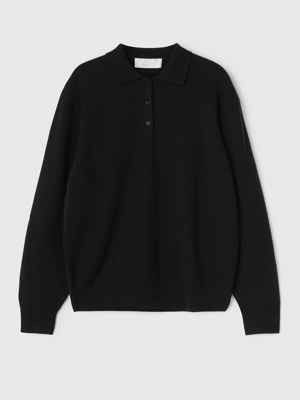 fall winter spring summer Estate Pique Sweater Jet Black