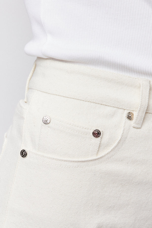 Fall Winter Spring Summer Barrel Leg Jeans Ecru