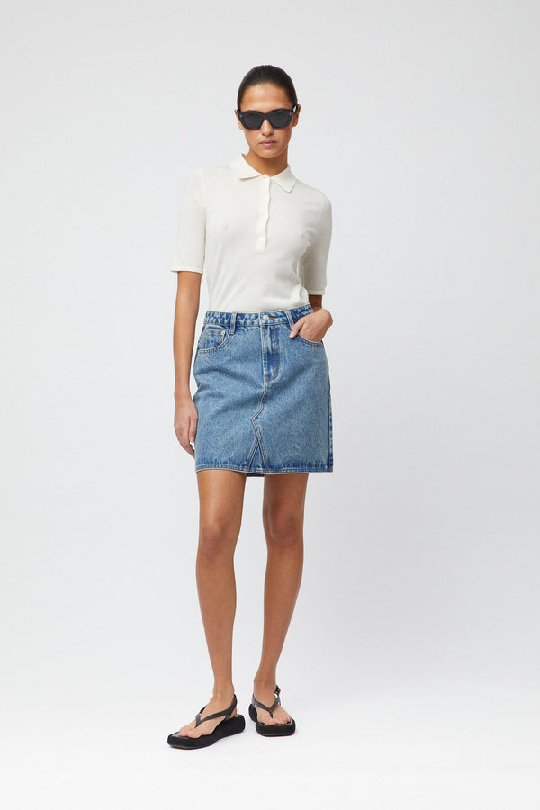 Fall Winter Spring Summer Celeste Pique Tee Cream