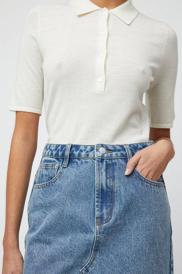 Fall Winter Spring Summer Celeste Pique Tee Cream