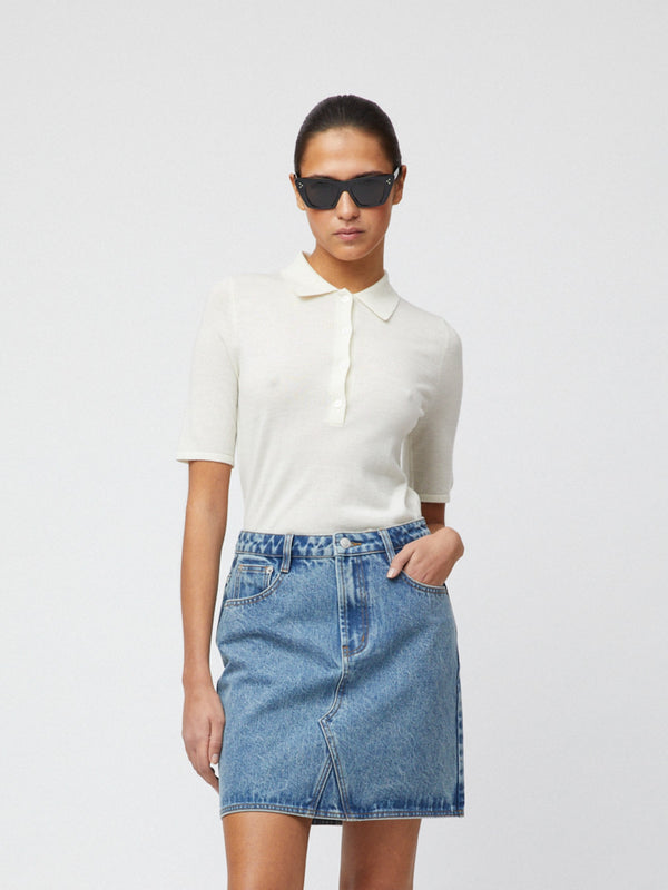 fall winter spring summer Celeste Pique Tee Cream