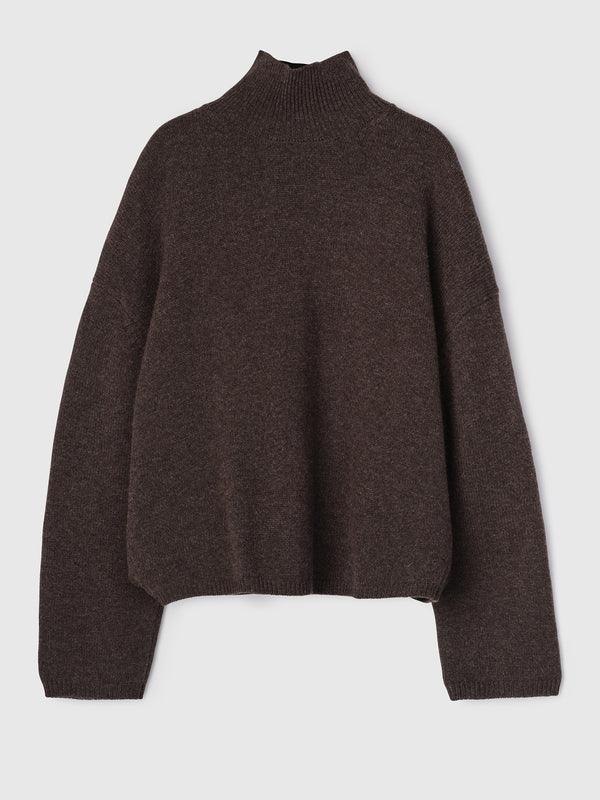 Fall Winter Spring Summer Chunky Turtleneck Coffee