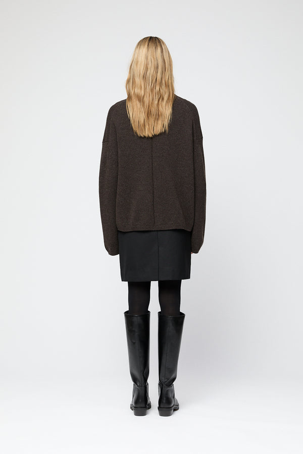 Fall Winter Spring Summer Chunky Turtleneck Coffee