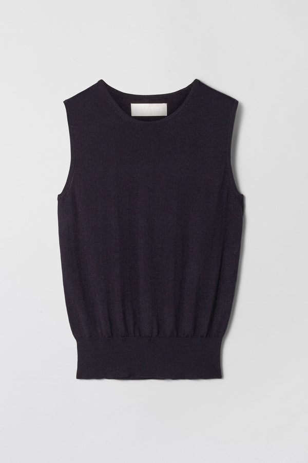 Fall Winter Spring Summer Classic Merino Tank Navy