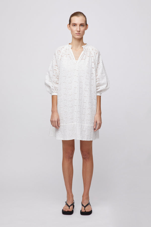 fall winter spring summer Lily Dress Bright White