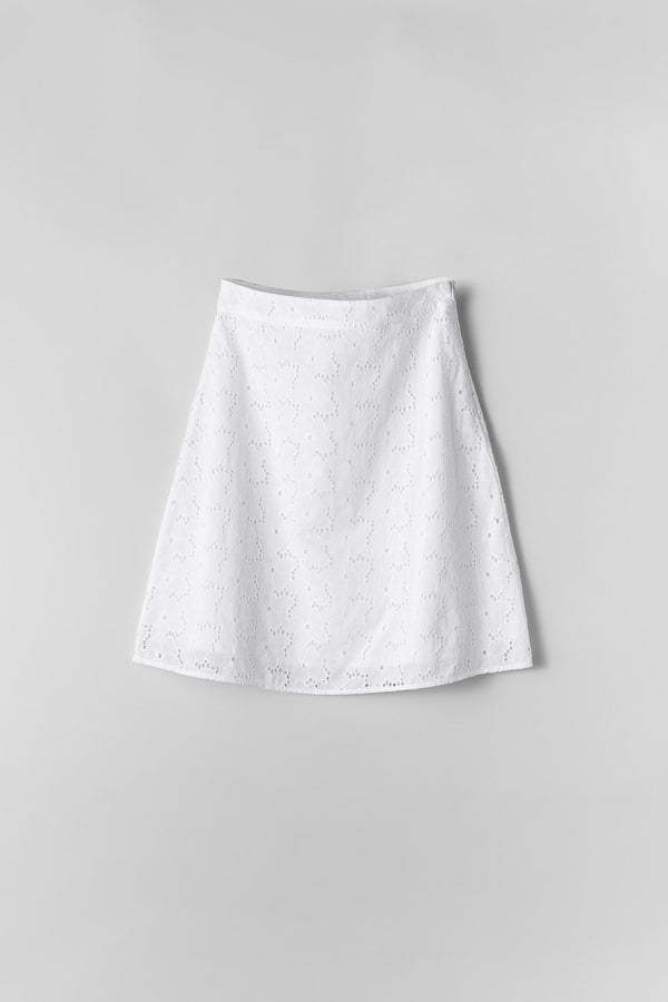 Fall Winter Spring Summer Lily Skirt Bright White