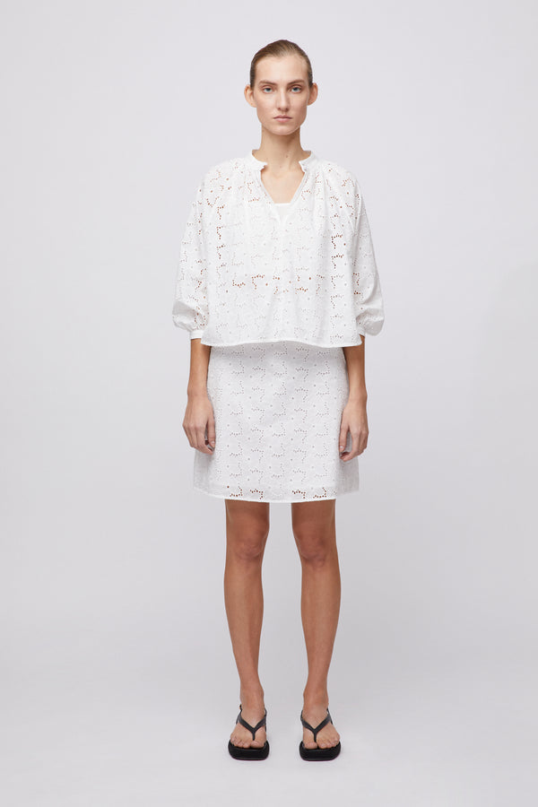 fall winter spring summer Lily Skirt Bright White