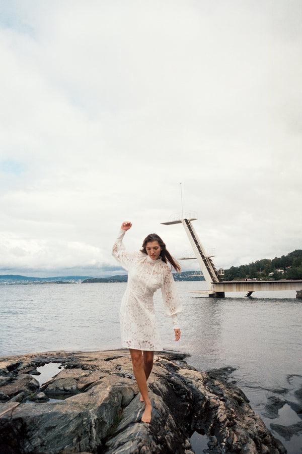 Fall Winter Spring Summer Skipper Dress Off White