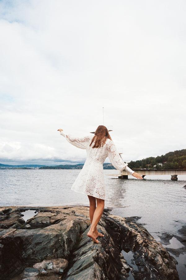 Fall Winter Spring Summer Skipper Dress Off White