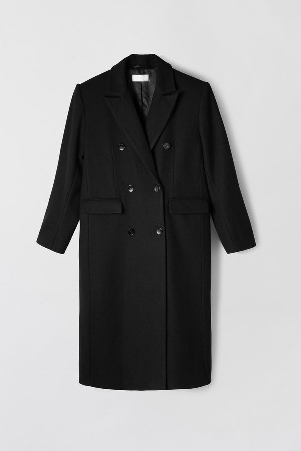 Fall Winter Spring Summer Florence Overcoat Jet Black