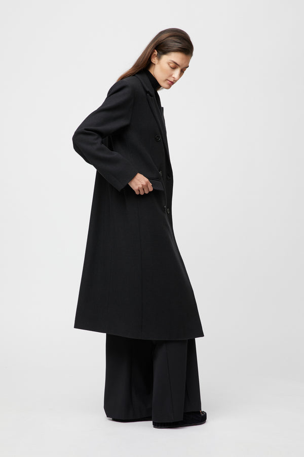 Fall Winter Spring Summer Florence Overcoat Jet Black