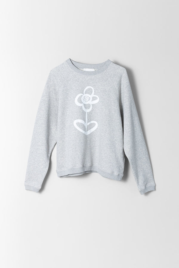 fall winter spring summer Flower Sweat Gray Melange