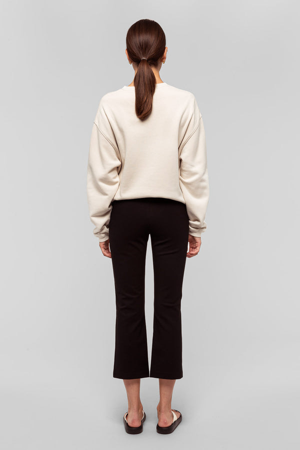 Fall Winter Spring Summer Forever Crop Flare Pant Jet Black