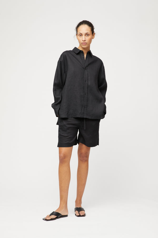 Fall Winter Spring Summer Linen Coastal Shirt Jet Stream White