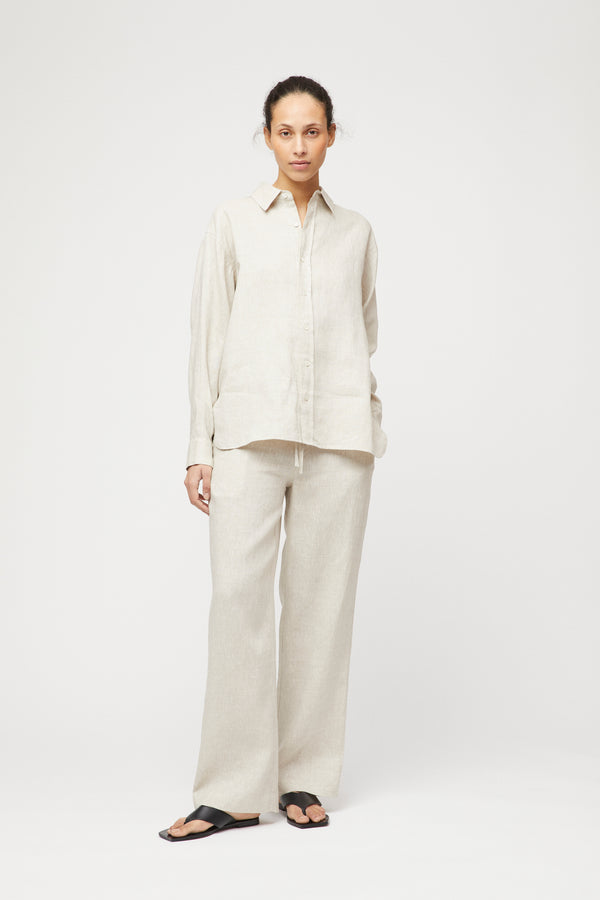 fall winter spring summer Linen Coastal Shirt Natural Linen