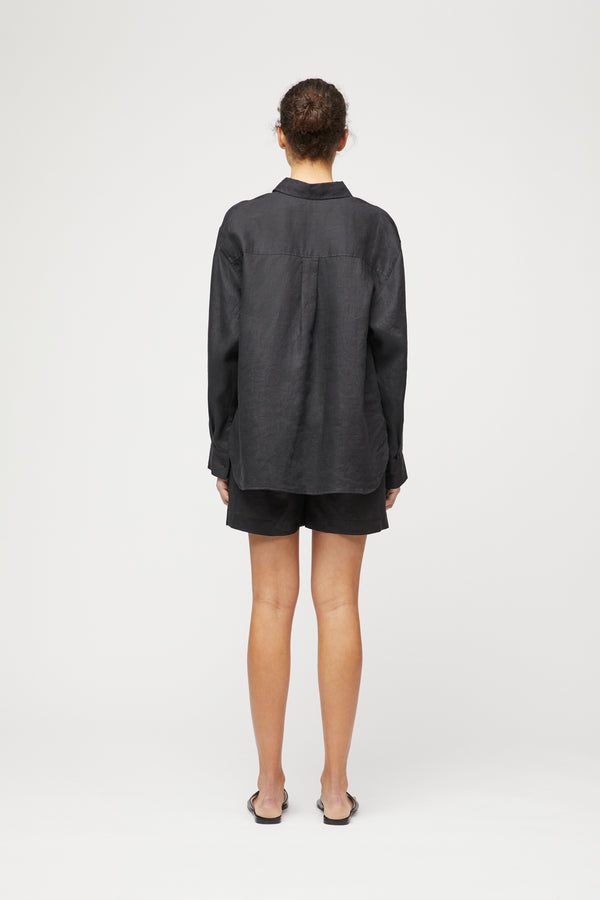 Fall Winter Spring Summer Linen Fisherman Shorts Jet Stream White