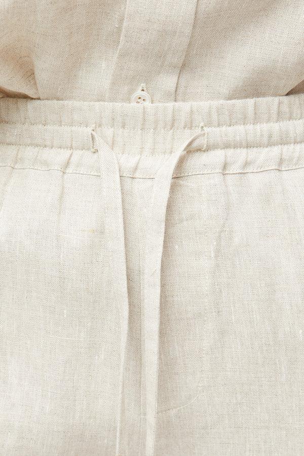 Fall Winter Spring Summer Linen Fisherman Shorts Natural Linen
