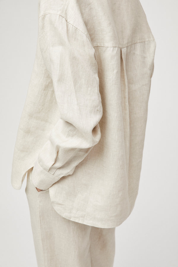 Fall Winter Spring Summer Linen Fisherman Trousers Jet Black