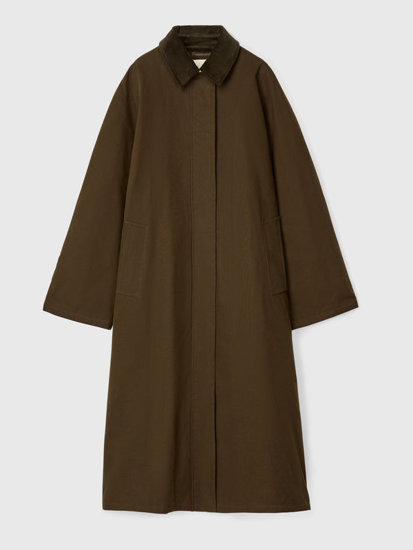 Fall Winter Spring Summer Long Hunting Jacket Chocolate Brown