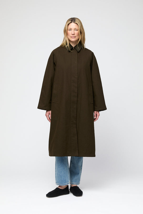 fall winter spring summer Long Hunting Jacket Chocolate Brown