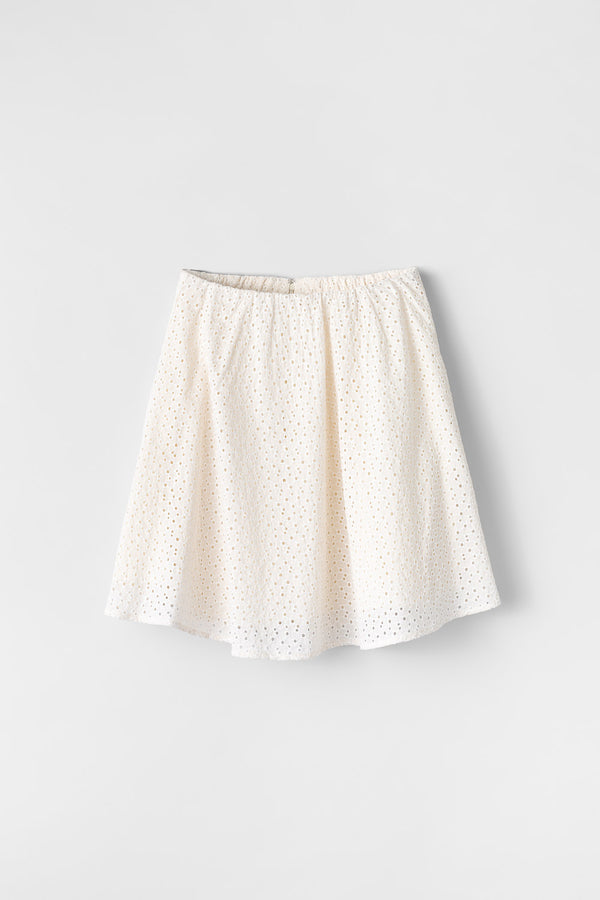 Fall Winter Spring Summer Luna Broderie Anglaise Skirt Moonbeam
