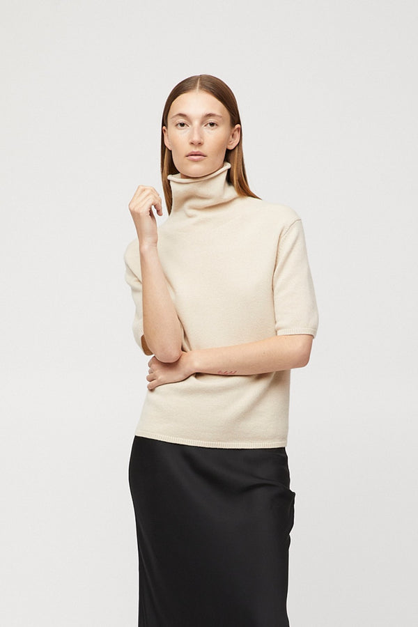 fall winter spring summer Margot Turtleneck Tee Buttermilk