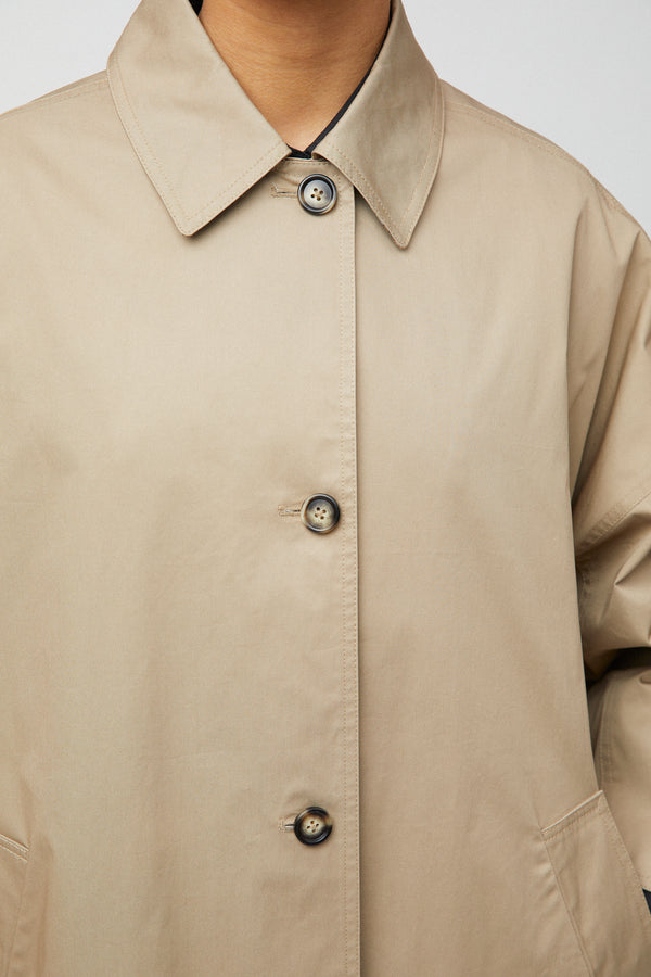 Fall Winter Spring Summer Marine Oversized Trench Coat Khaki