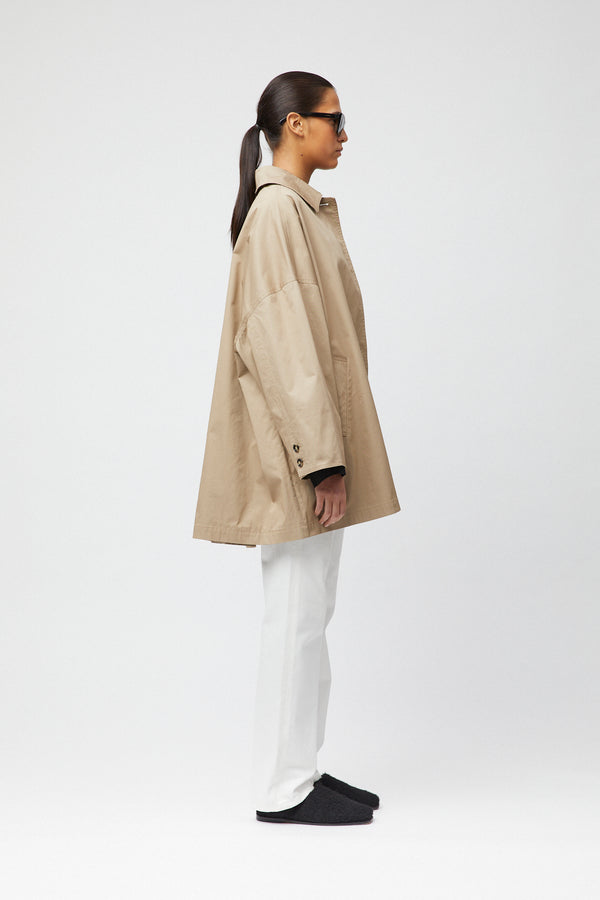 Fall Winter Spring Summer Marine Oversized Trench Coat Khaki
