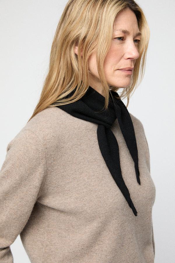 Fall Winter Spring Summer Memoir Cashmere Mini Scarf Gray Melange