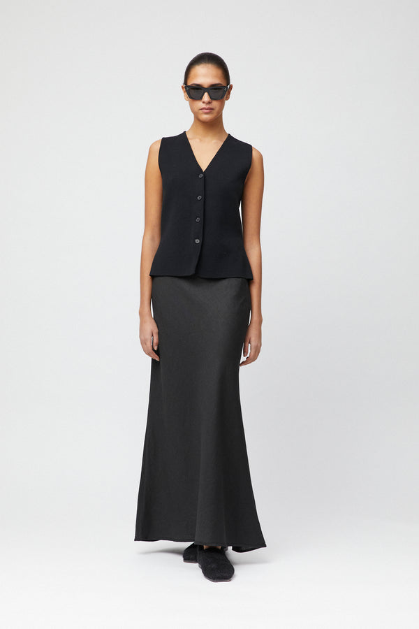 Fall Winter Spring Summer Milano Knit Vest Chocolate Brown