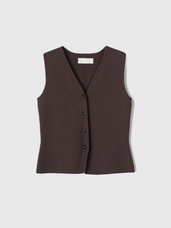 fall winter spring summer Milano Knit Vest Chocolate Brown