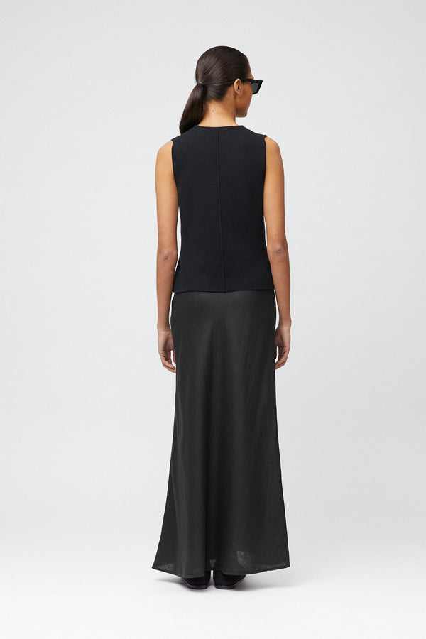 Fall Winter Spring Summer Milano Knit Vest Jet Black