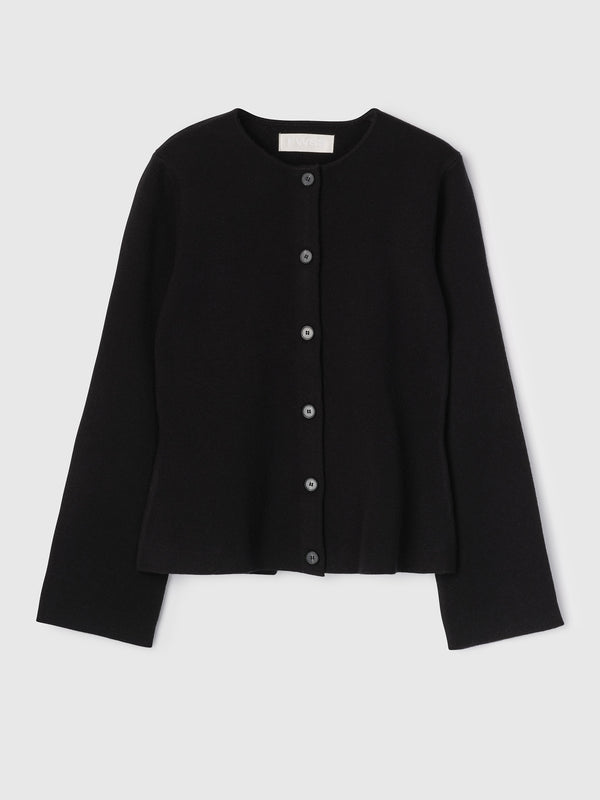 Fall Winter Spring Summer Milano Knit Wool Blazer Jet Black