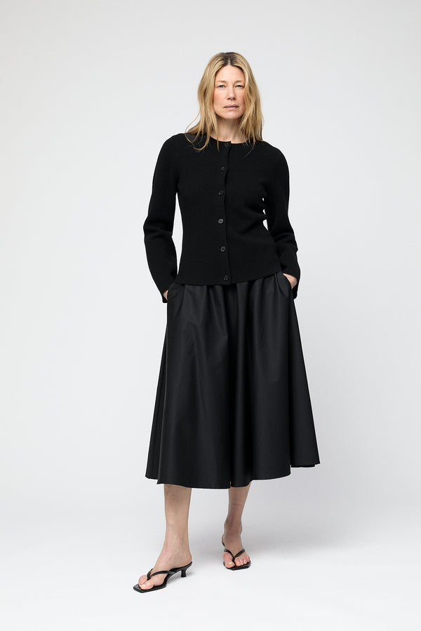 fall winter spring summer Milano Knit Wool Blazer Jet Black