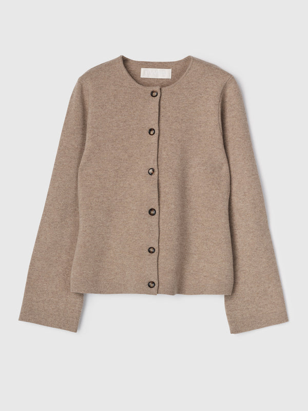 fall winter spring summer Milano Knit Wool Blazer Oatmeal