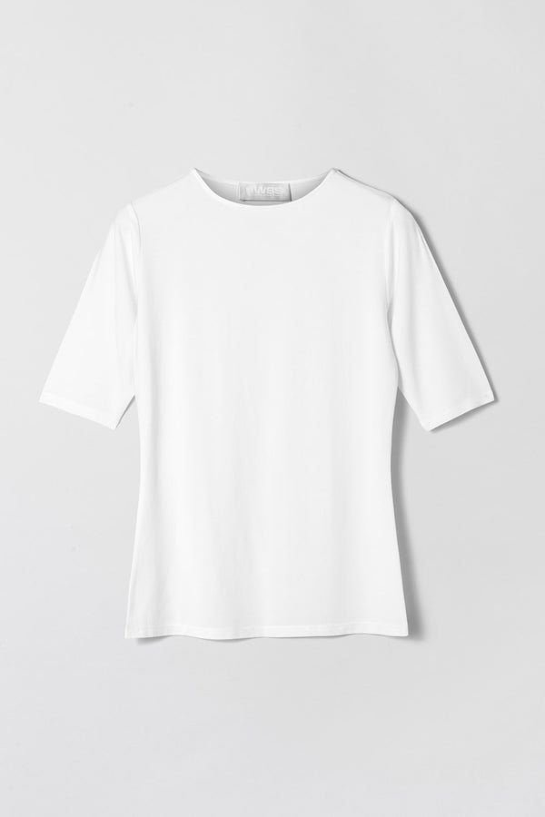 Fall Winter Spring Summer Modal Midi Sleeve Tee Off White