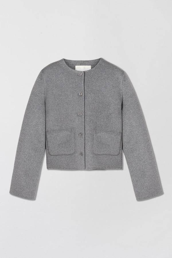 Fall Winter Spring Summer Monaco Double Jacket Gray Melange