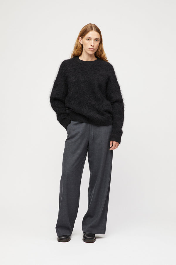 fall winter spring summer Mountain Oversized Furry Jumper Jet Black