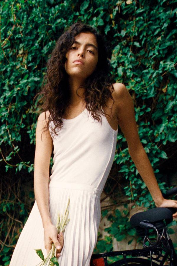 Fall Winter Spring Summer Mujo Singlet Jet Stream White