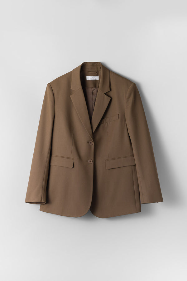 Fall Winter Spring Summer Port Oversized Blazer Port Partridge Brown