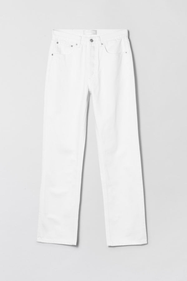 Fall Winter Spring Summer Relaxed Straight Jeans Off White