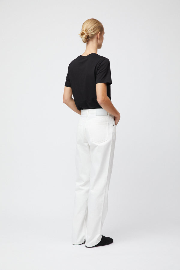 Fall Winter Spring Summer Relaxed Straight Jeans Off White