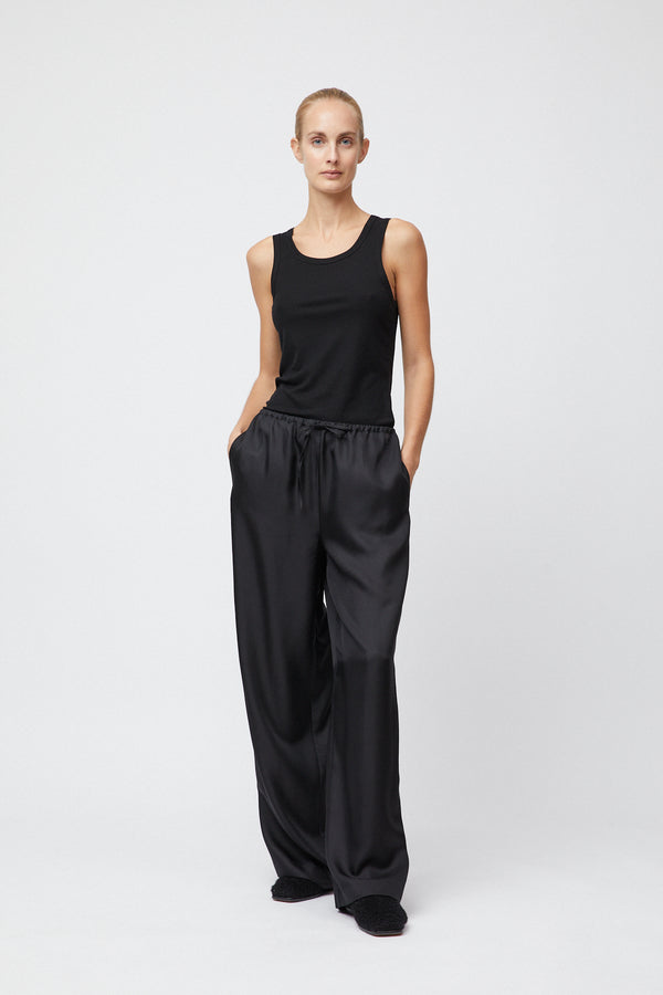 Fall Winter Spring Summer Riviera Ribbed Tank Jet Black