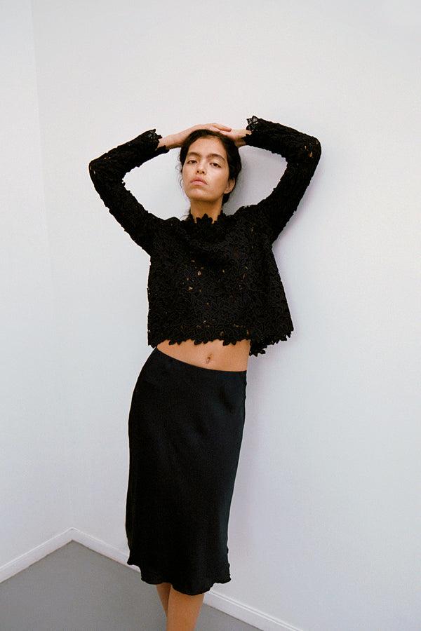 fall winter spring summer Ruth Long Sleeve Jet Black