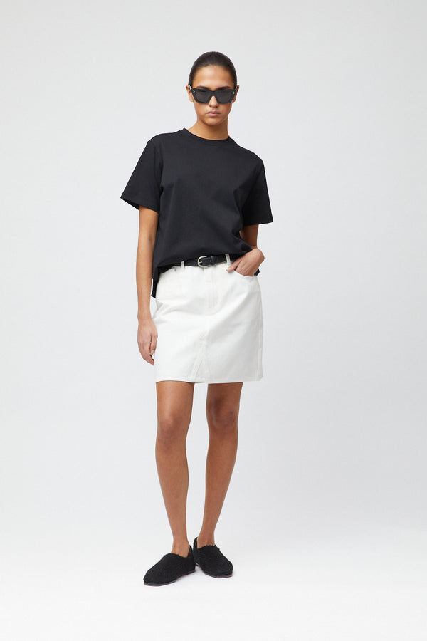 fall winter spring summer Salt Denim Skirt Off White