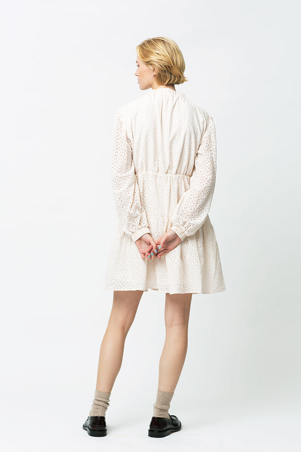 Fall Winter Spring Summer Sealed Broderie Anglaise Dress Moonbeam